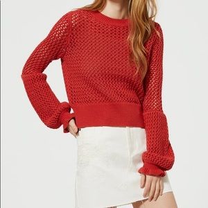 Rebecca Minkoff, Bianca Sweater in Terra-cotta
